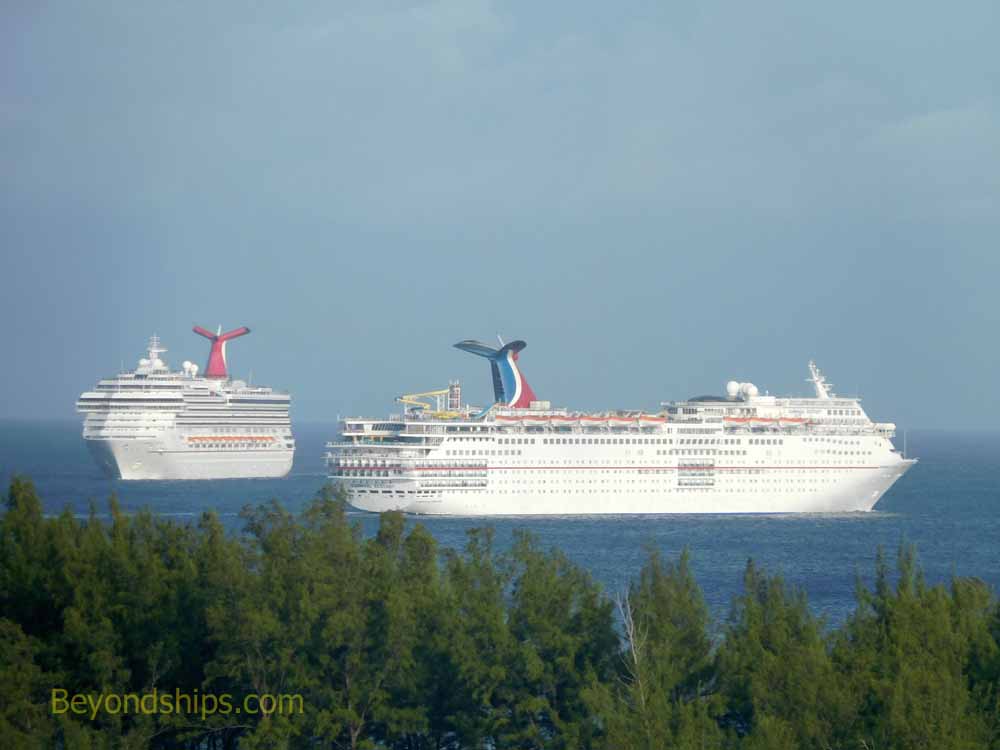 Carnival Ecstasy and Carnival Valor cruise ships