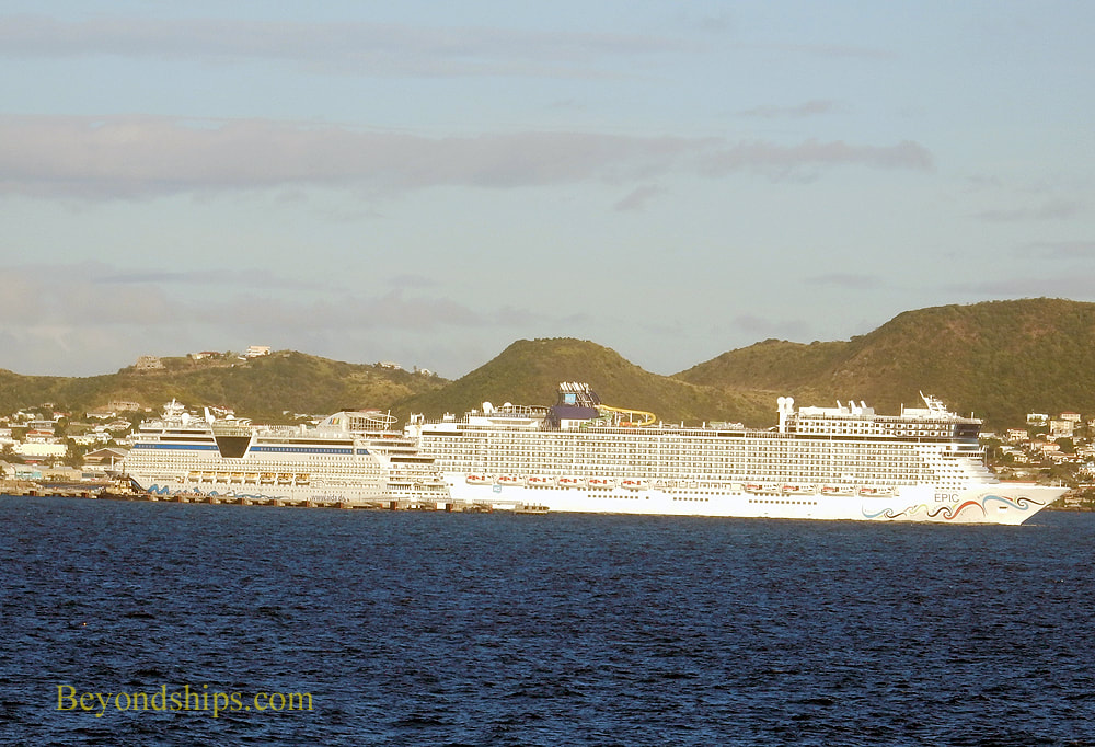 Norwegian Epic and AIDAdiva cruise ships