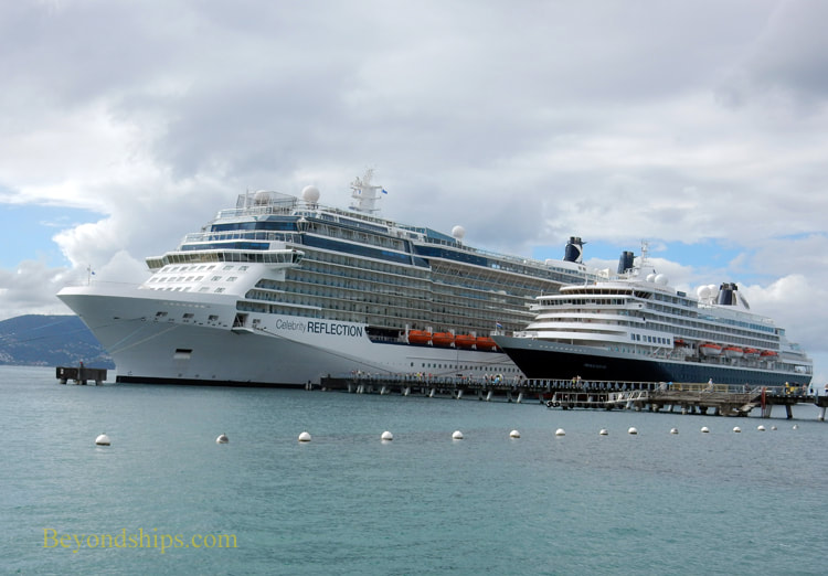 Cruise ships Celebrity Reflection and Prinsendam