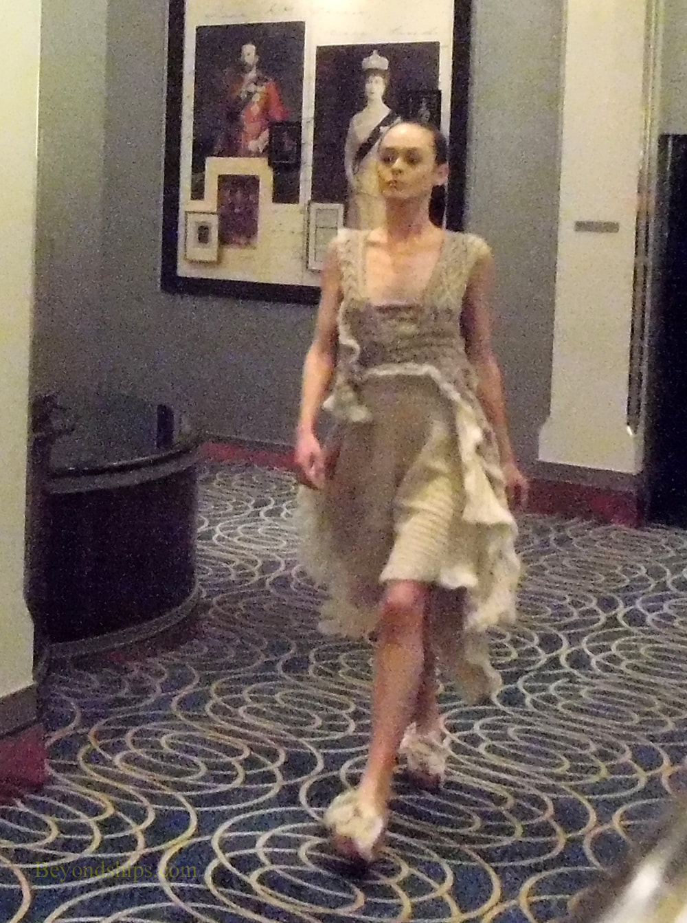 Fashion show on Queen Mary 2