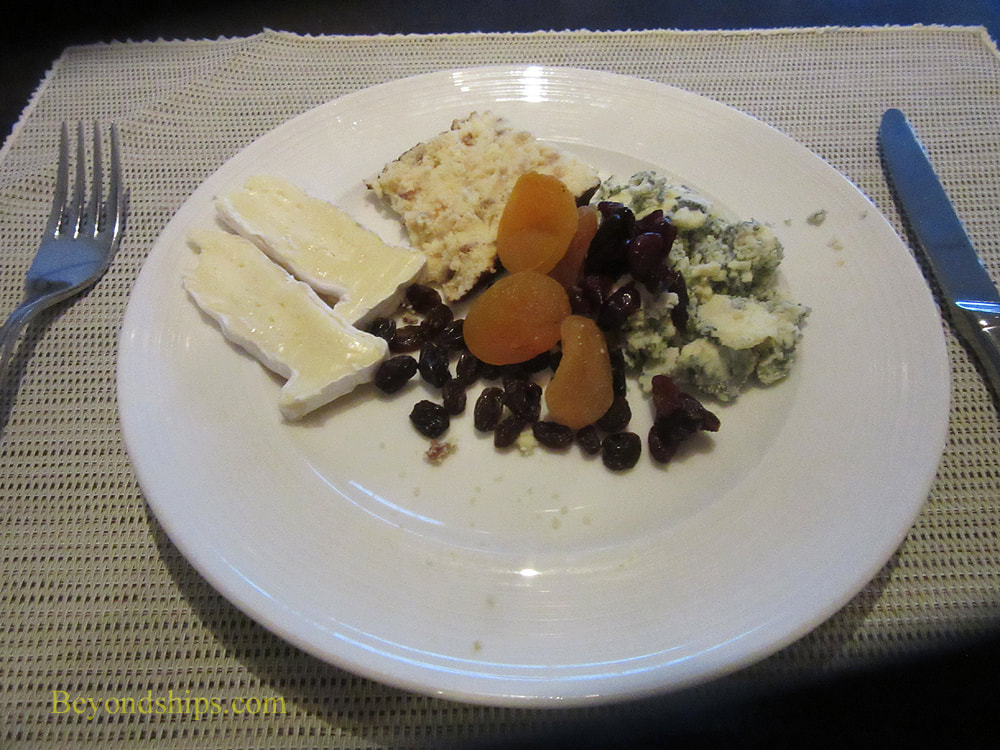 Cheese plate on on Queen Mary 2