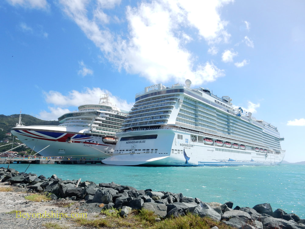 Cruise ships Norwegian Bliss and Azura