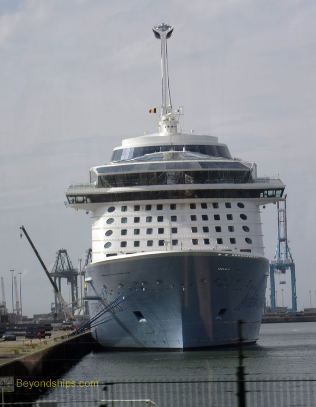 Cruise ship Anthem of the Seas in Zeebrugge