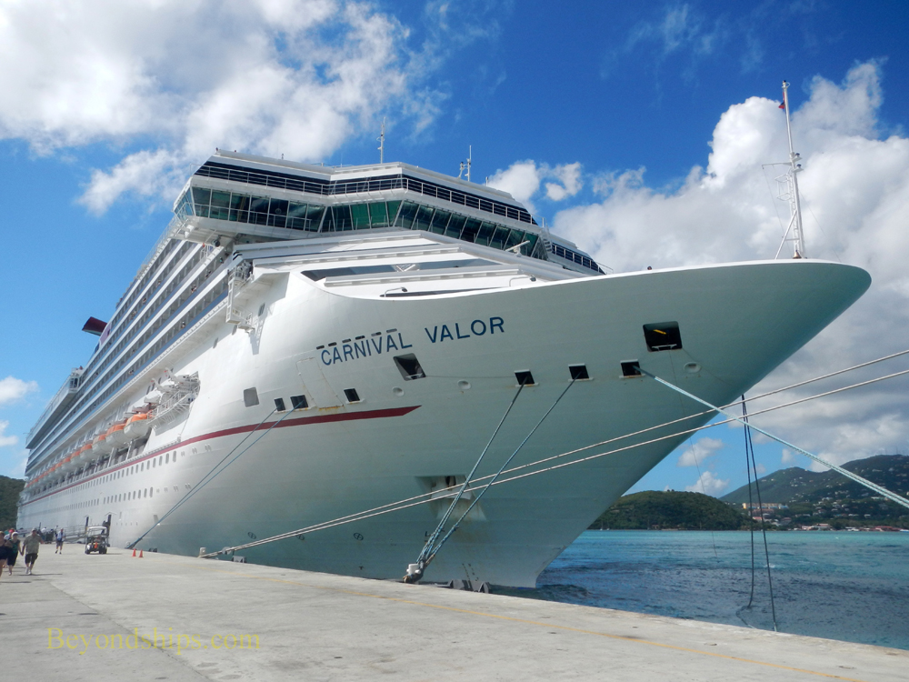 Cruise ship Carnival Valor in St Thomas USVI