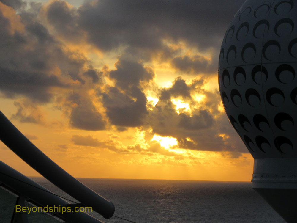 Liberty of the Seas cruise ship, sunset