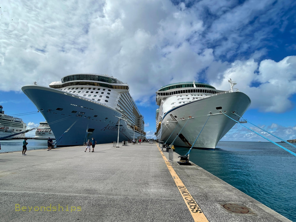 Cruise ships Anthem of the Seas and  Explorer of the Seas