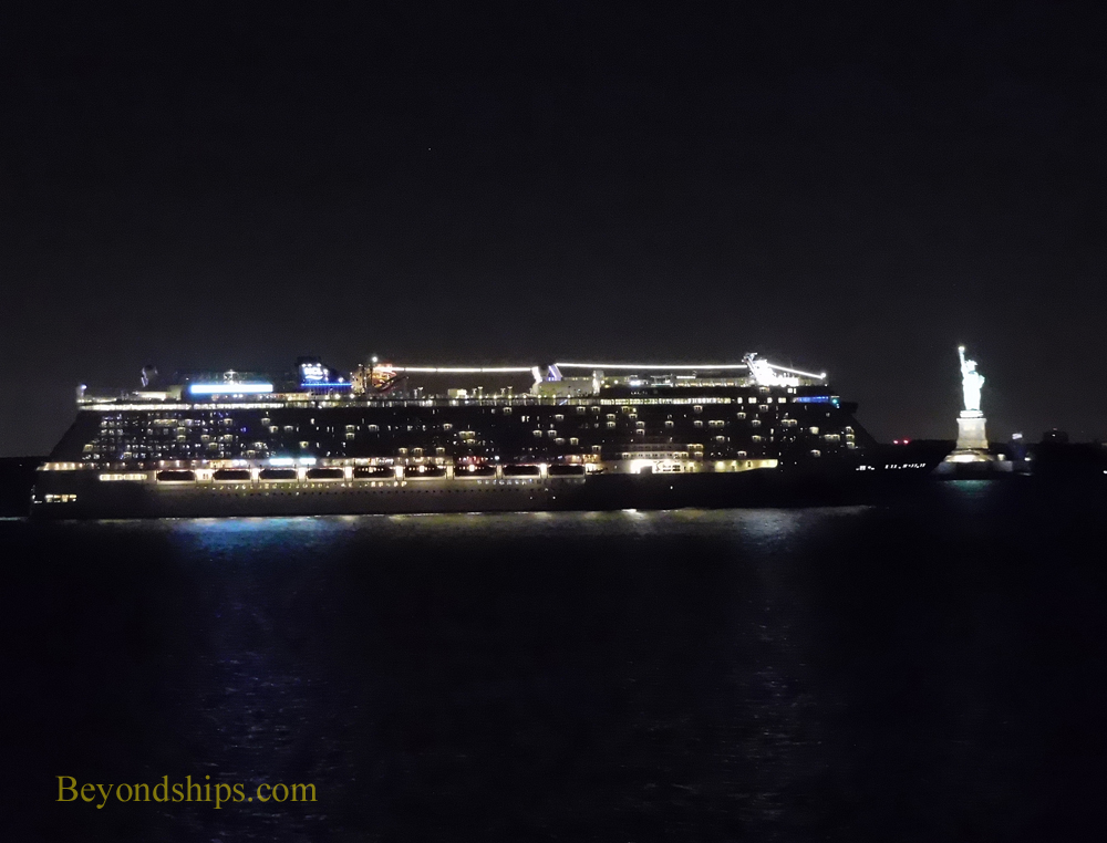 Norwegian Breakaway cruise ship with Statue of Liberty
