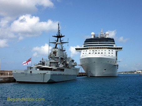 Celebrity Equinox cruise ship with HMS Severn