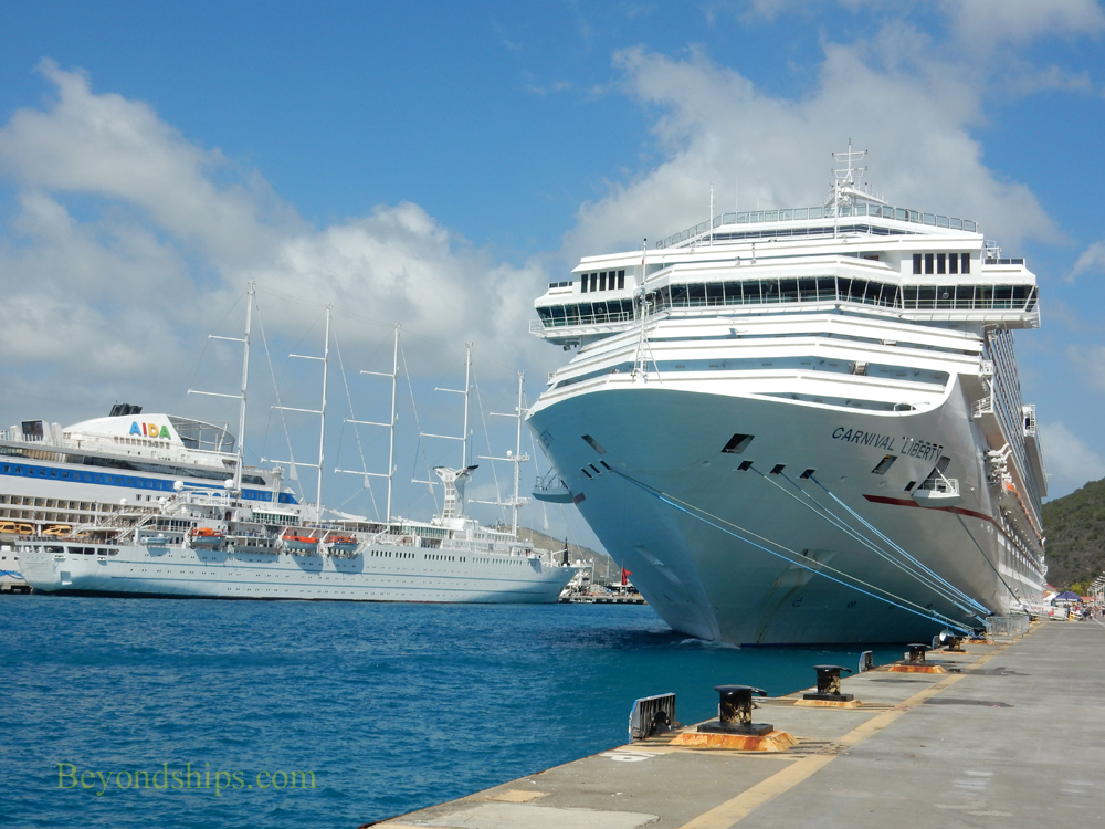 Wind Surf and Carnival Liberty cruise ships