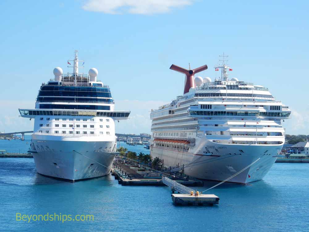 Carnival Liberty and Celebrity Equinox cruise ships