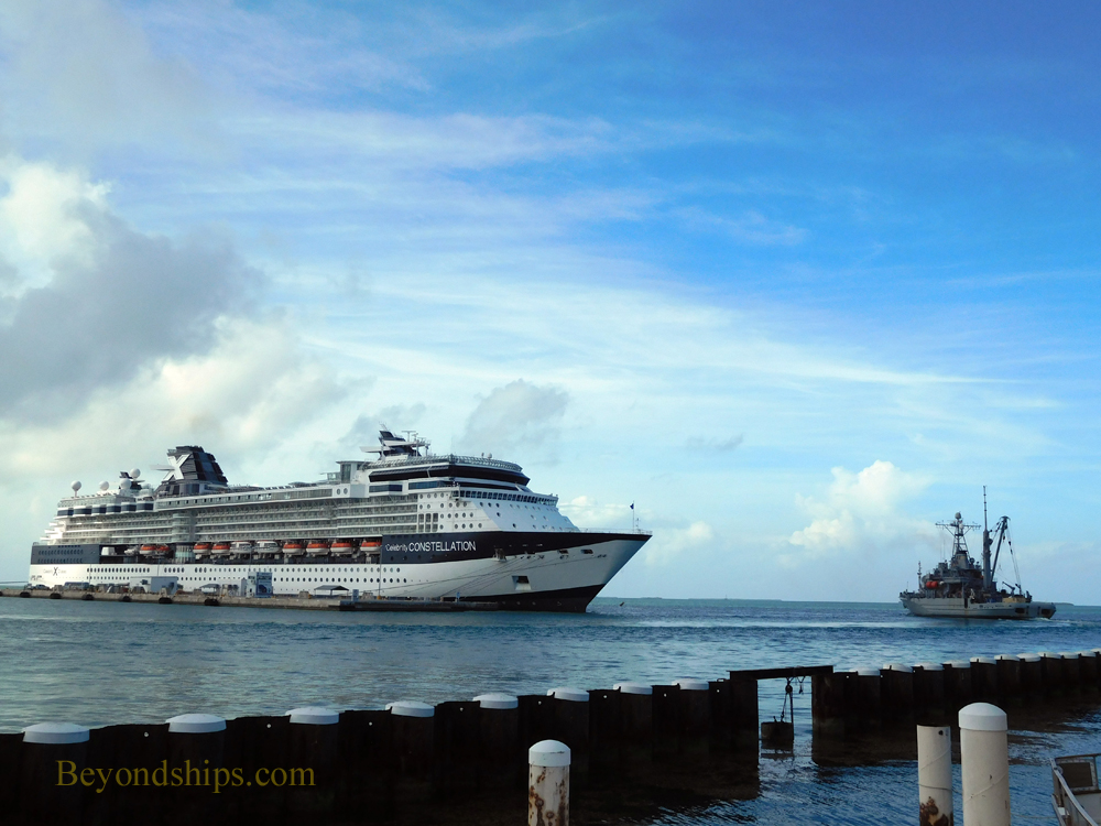 Celebrity Constellation and US Navy ship in Key West