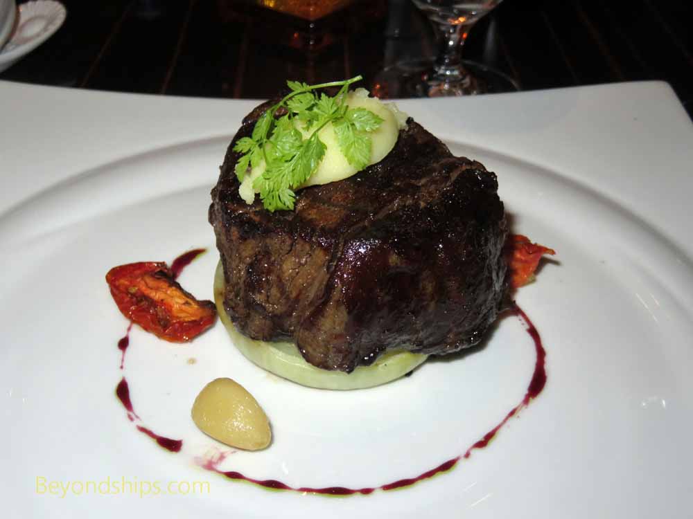 Steak on Carnival Vista, cruise ship