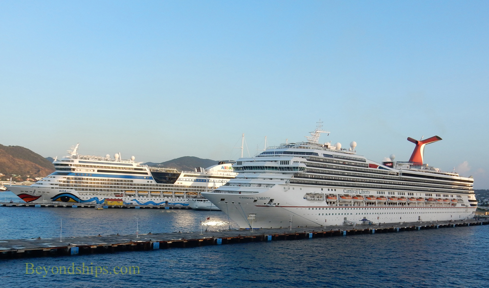 AIDAmar and Carnival Liberty cruise ships