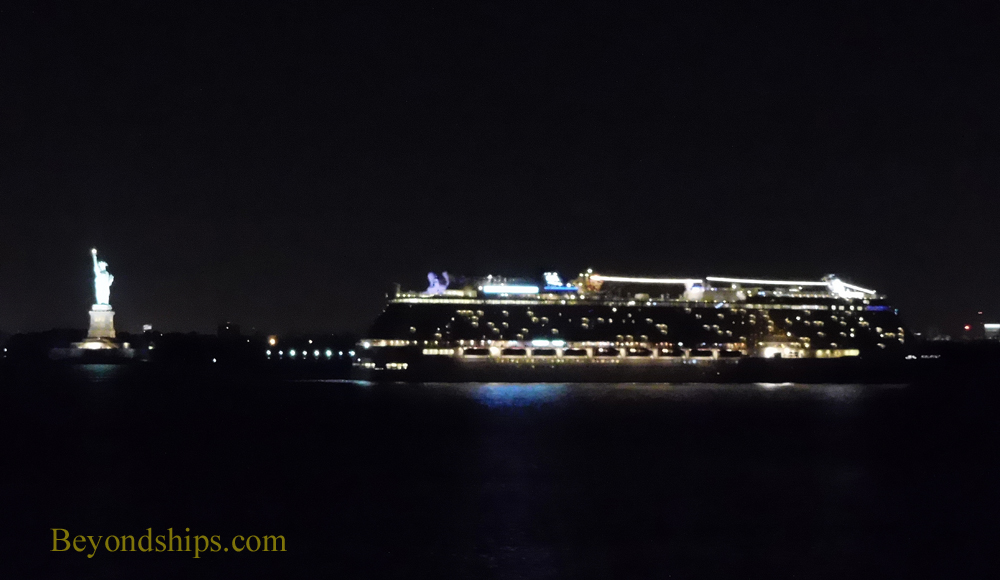 Norwegian Breakaway cruise ship with Statue of Liberty