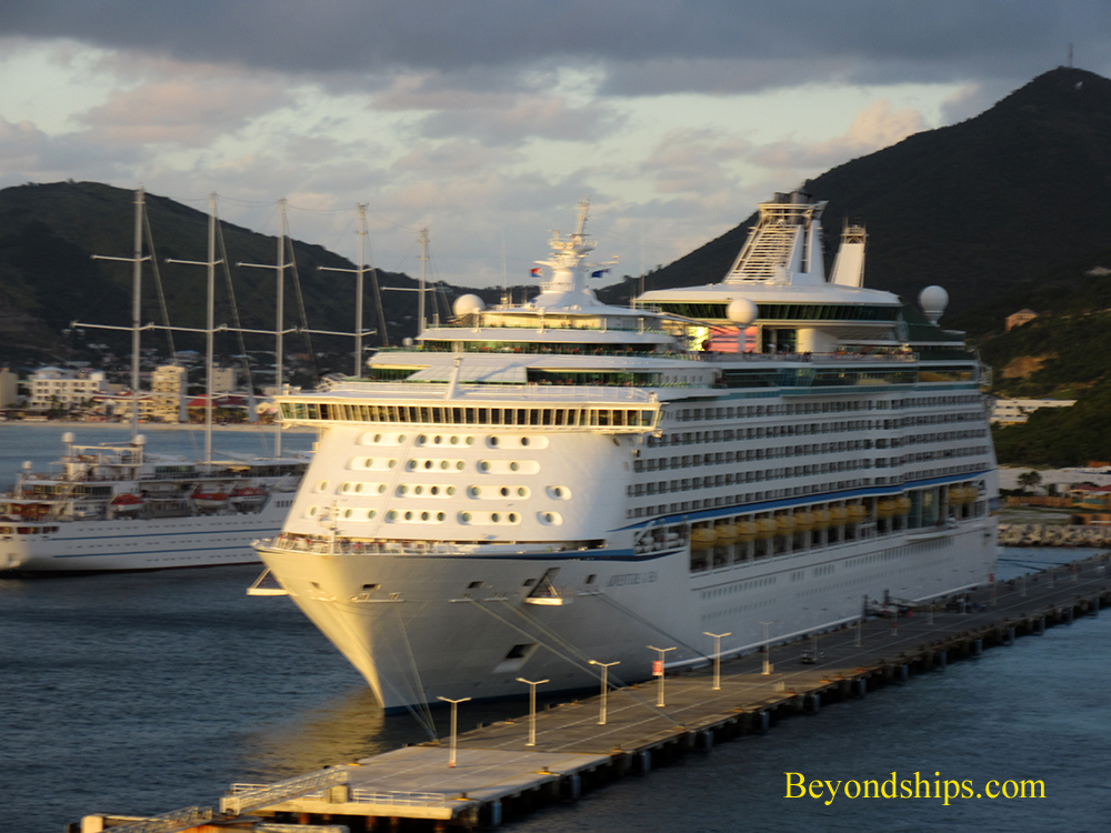 Adventure of the Seas and Wind Surf cruise ships