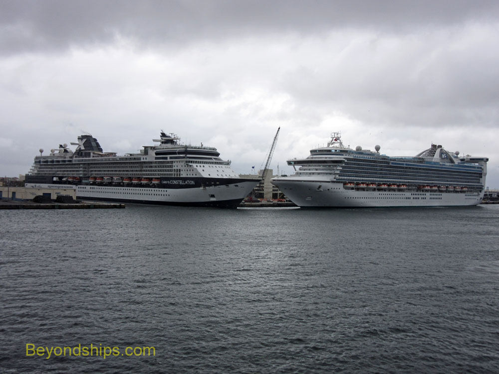 Celebrity Constellation and Caribbean Princess cruise ships