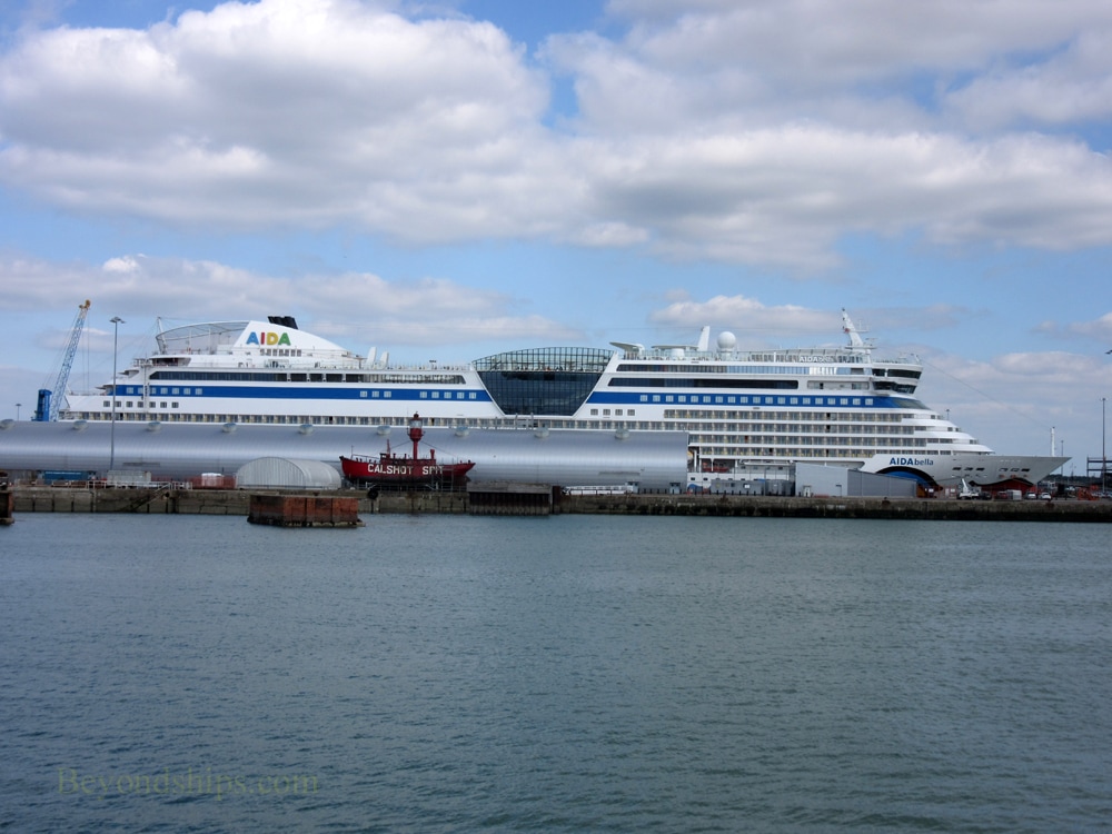 AIDAbella cruise ship in Southampton, England
