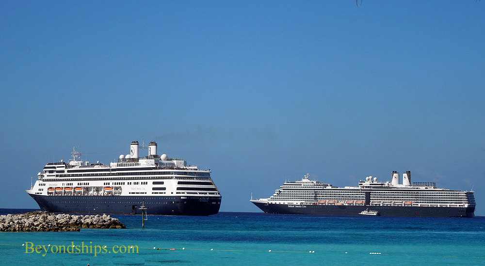 Cruise ships Amsterdam and Rotterdam