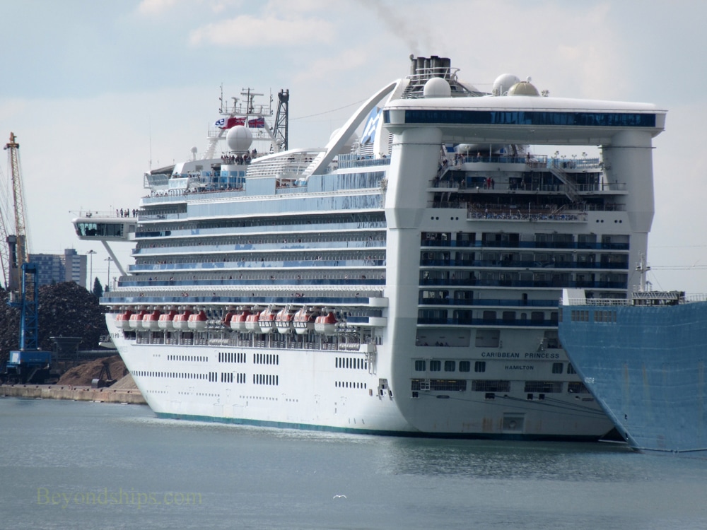 Caribbean Princess cruise ship in Southampton, England