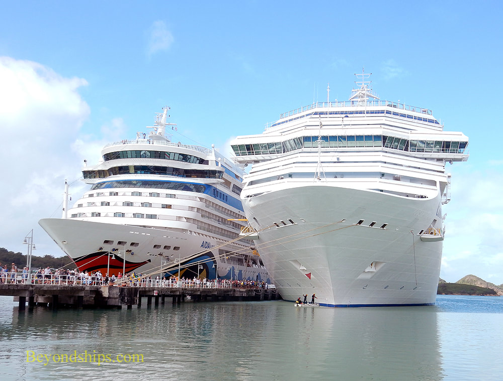 Cruise ships AIDAluna and Costa Magica