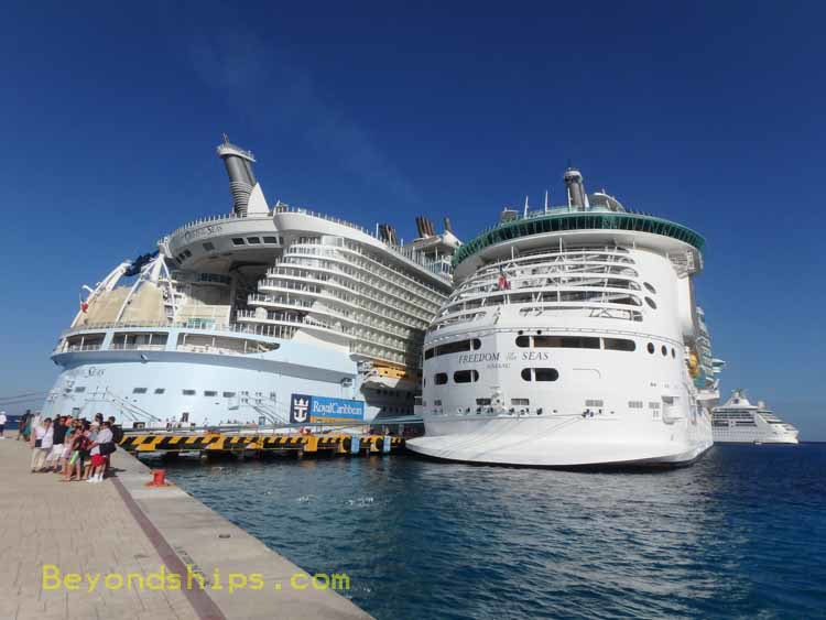 Oasis of the Seas and Freedom of the Seas cruise ships