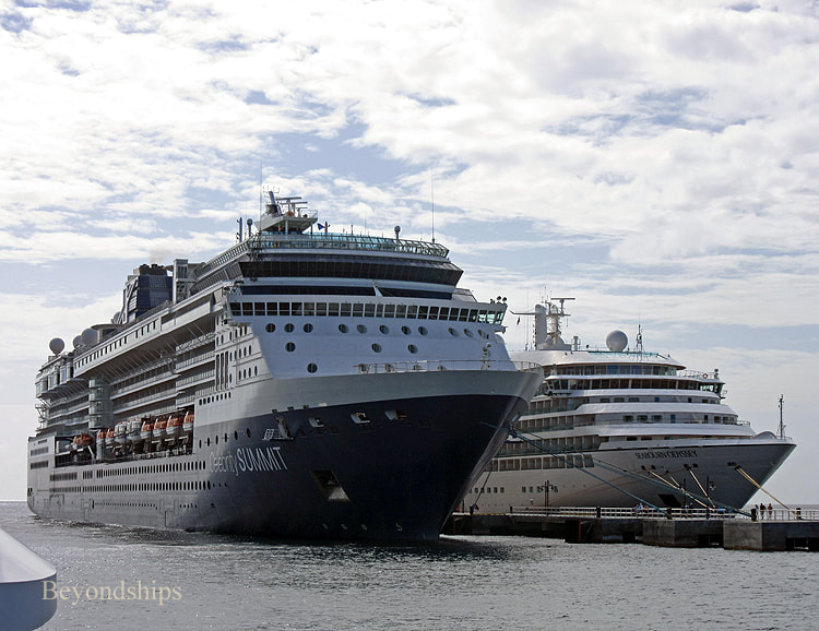 Celebrity Summit and Seabourn Odyssey cruise ships