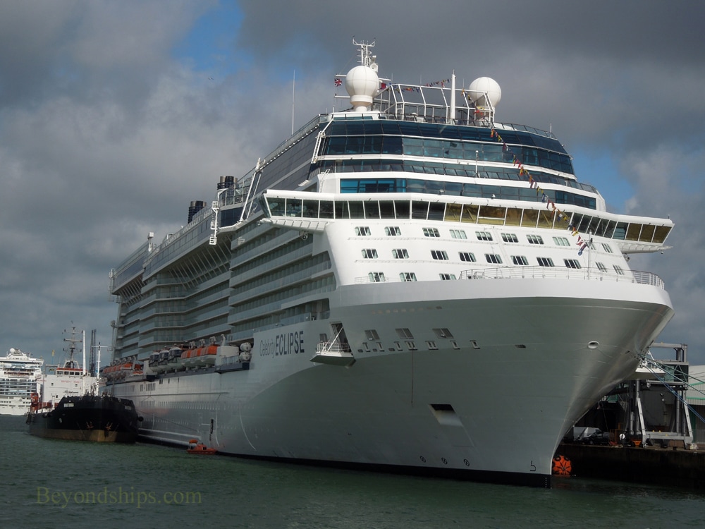 Celebrity Eclipse cruise ship in Southampton, England