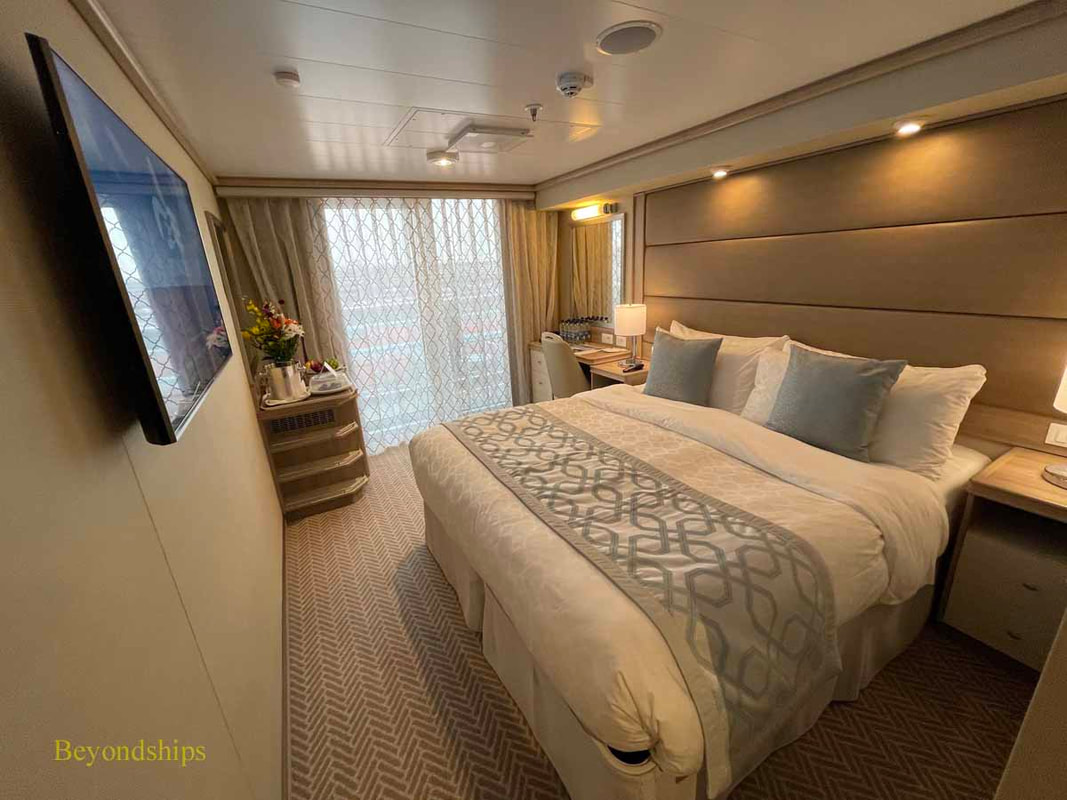Obstructed balcony stateroom on Enchanted Princess cruise ship