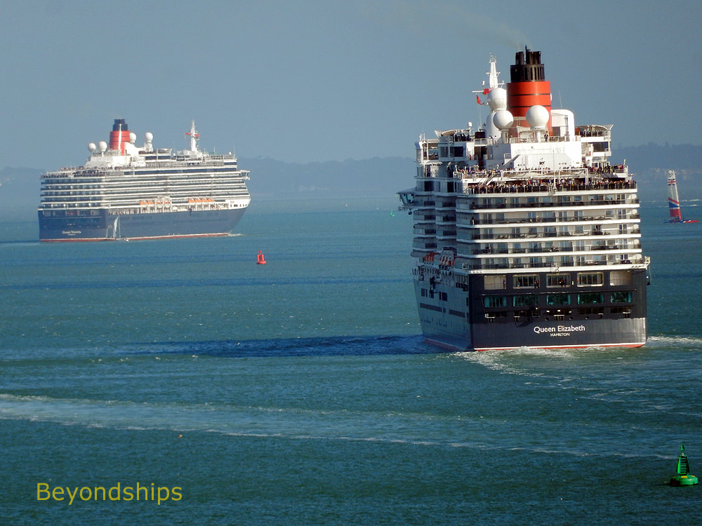 Cruise ships Queen Victoria and Queen Elizabeth
