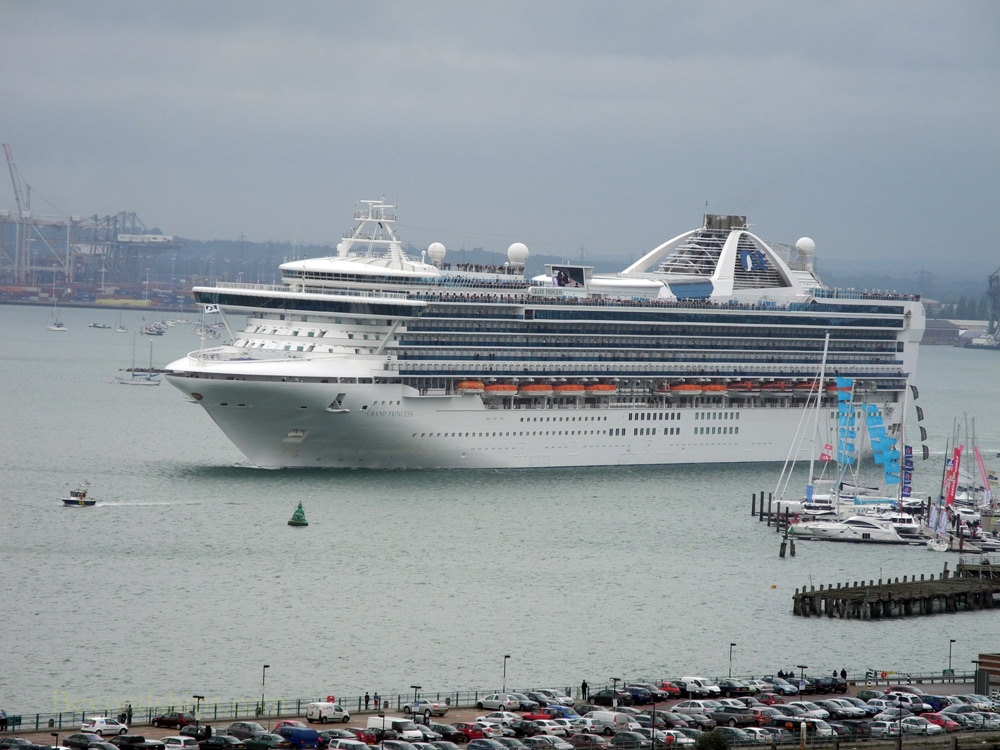 Grand Princess cruise ship in Southampton, England