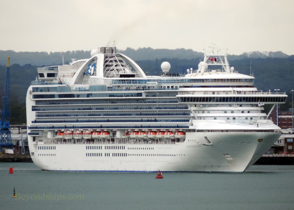 Crown Princess cruise ship in Southampton, England
