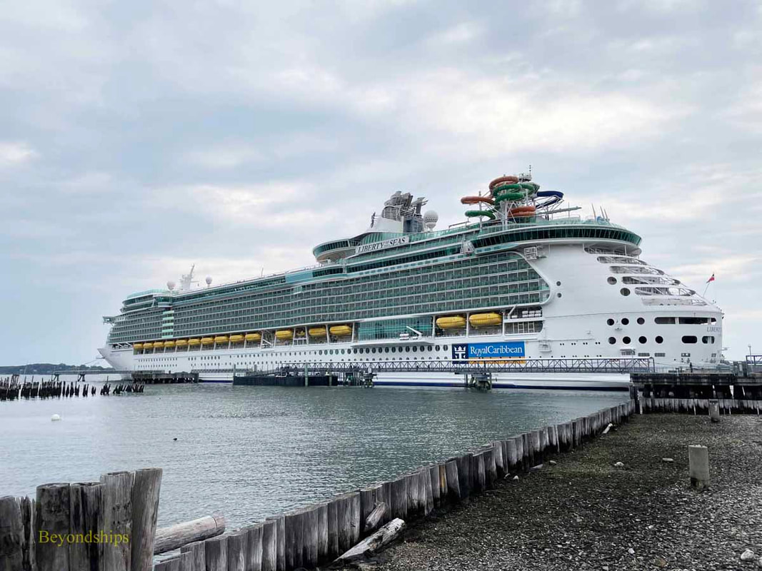 Cruise ship Liberty of the Seas in Portland, Maine.