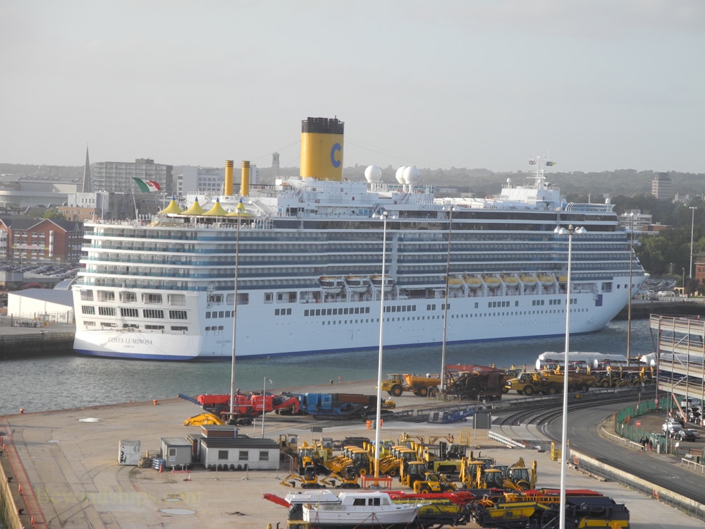 Costa Luminosa cruise ship in Southampton, England