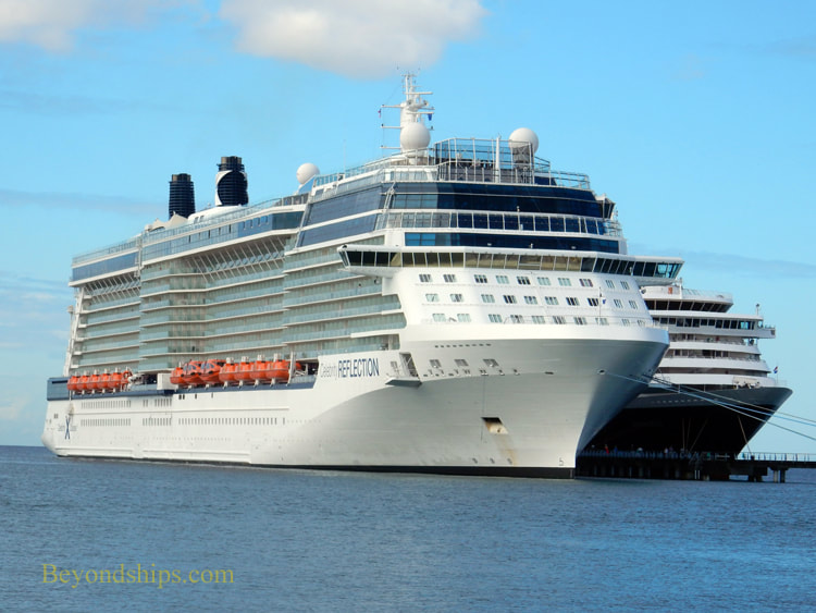 Cruise ships Celebrity Reflection and Prinsendam