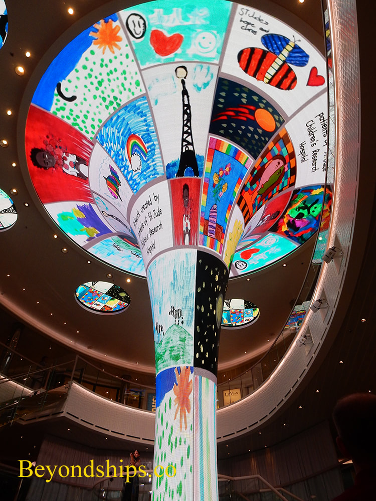 Dreamscape on Carnival Horizon displaying art from St. Jude's