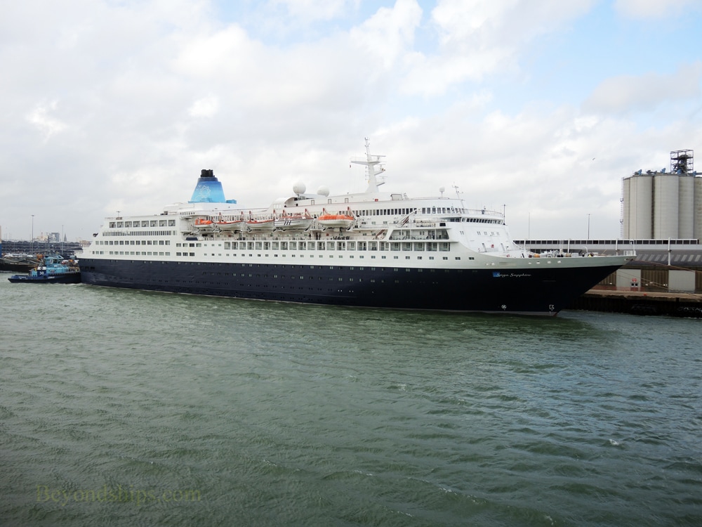 Saga Saphire cruise ship in Southampton, England