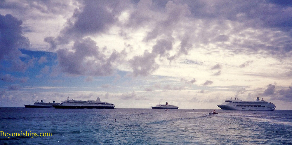 Cruise ships anchored off St. Marrten