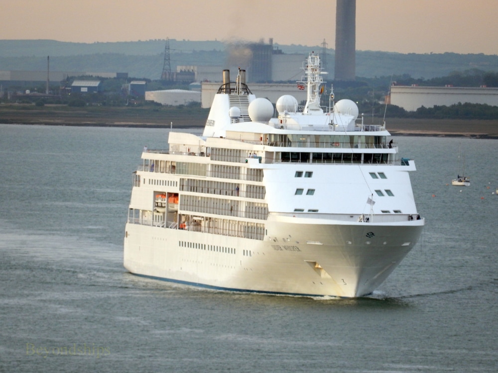 Silver Whisper cruise ship in Southampton, England