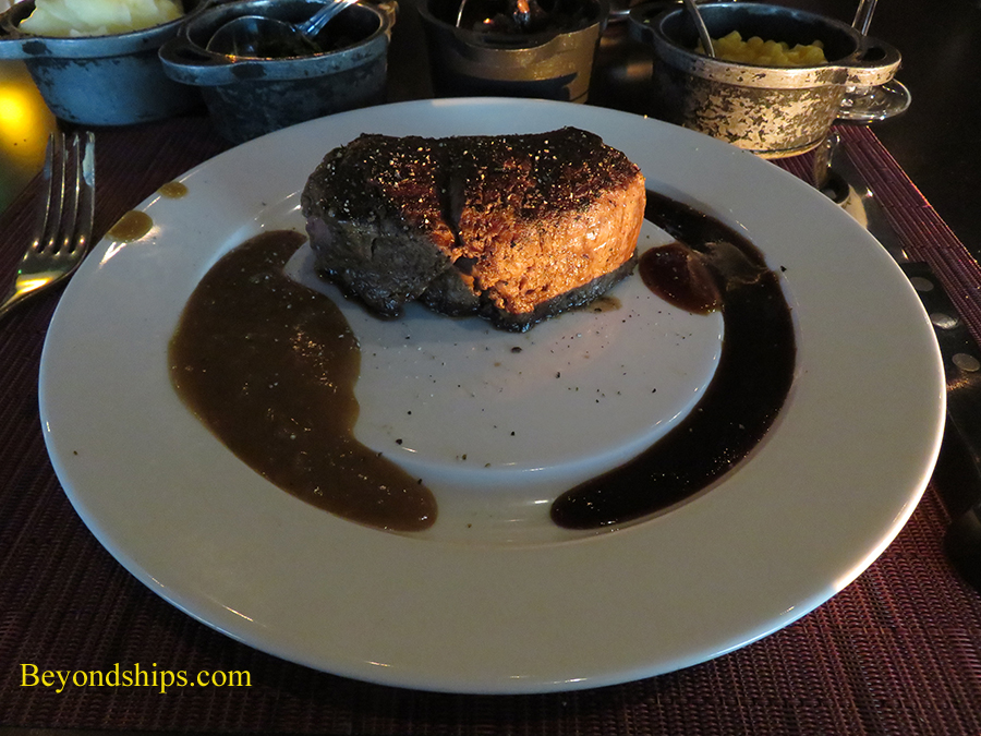 Main course at Chops Grille on Navigator of the Seas