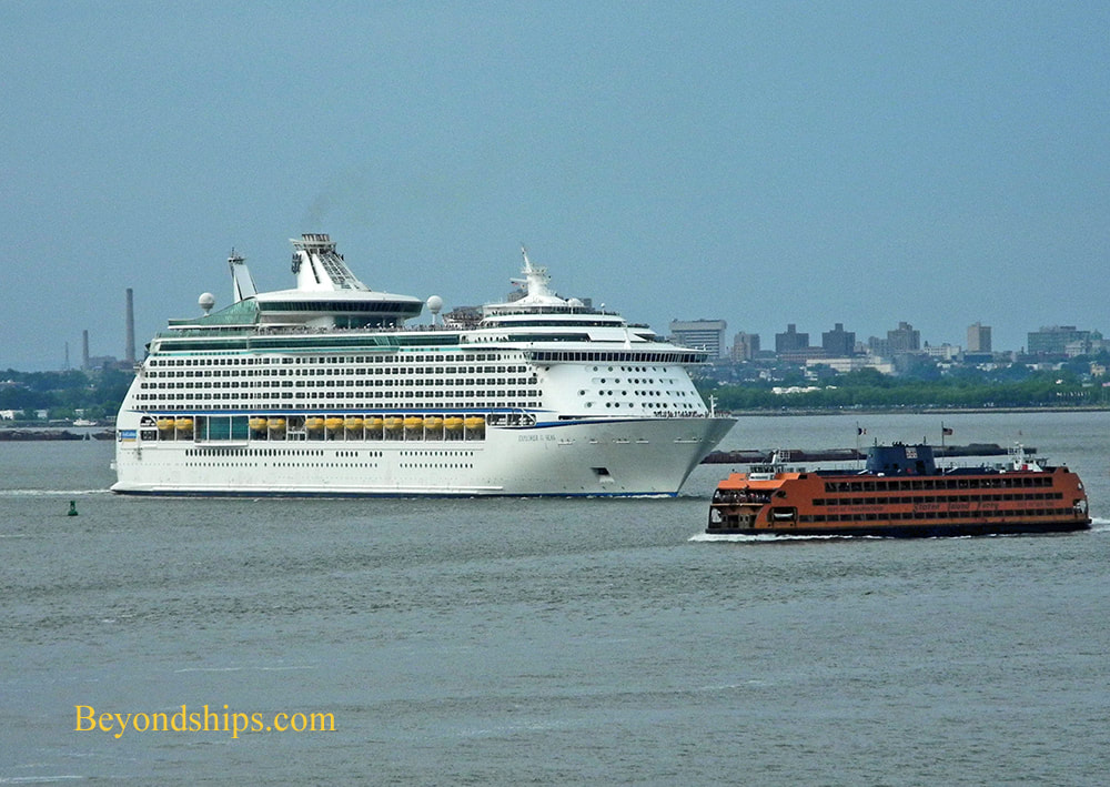 Cruise ship Explorer of the Seas in New York harbor