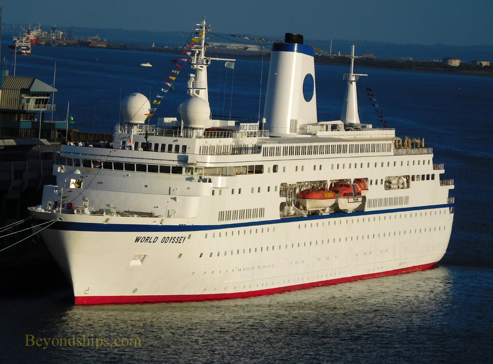 Deutschland cruise ship in Southampton, England