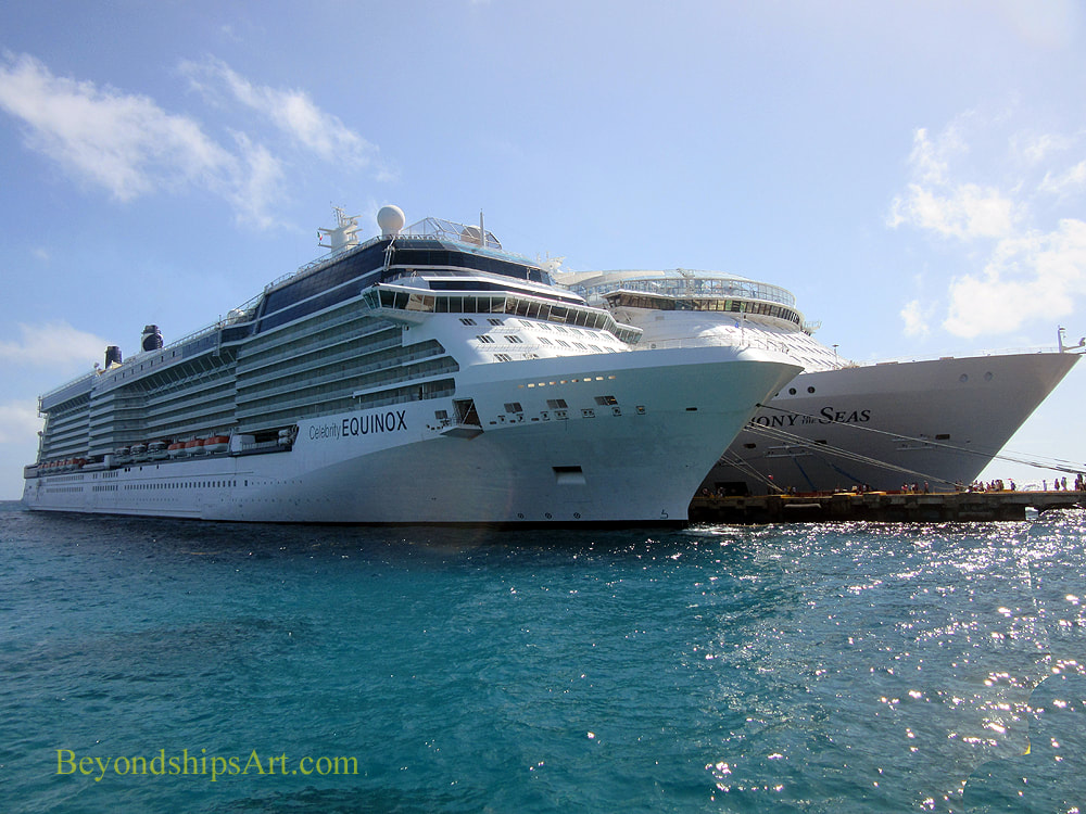 Cruise ships Celebrity Equinox and Symphony of the Seas