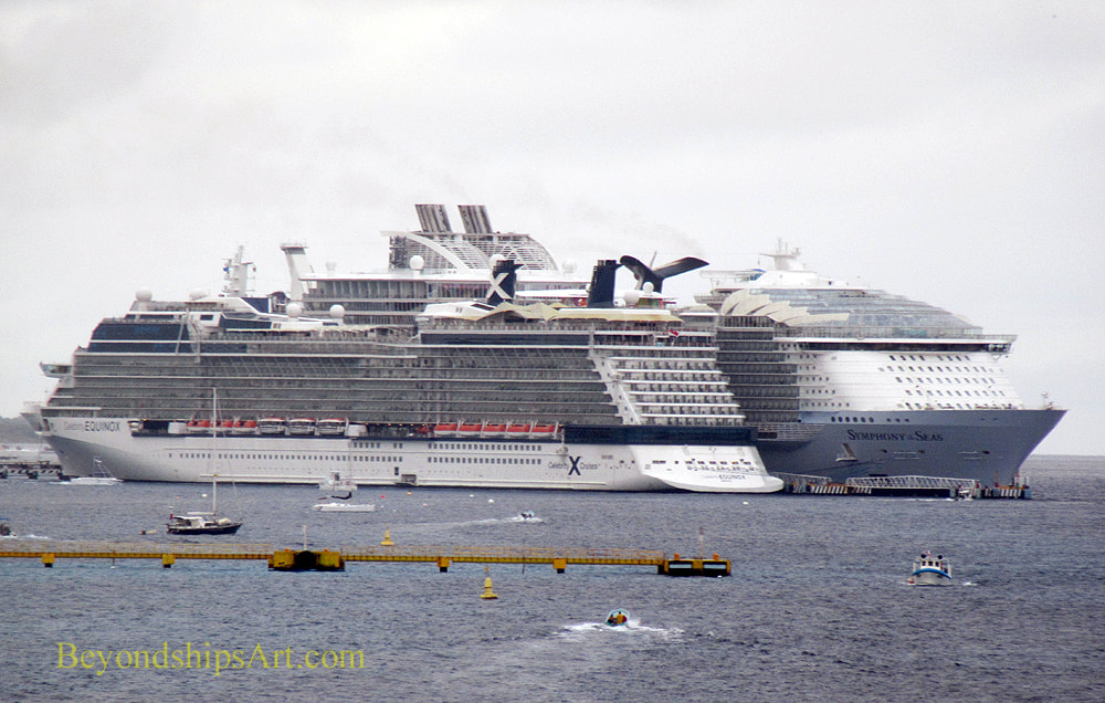 Cruise ships Celebrity Equinox and Symphony of the Seas