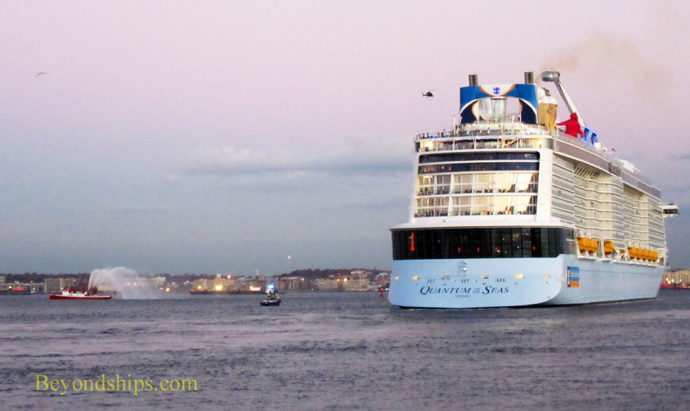 Cruise ship Quantum of the Seas in New York harbor 
