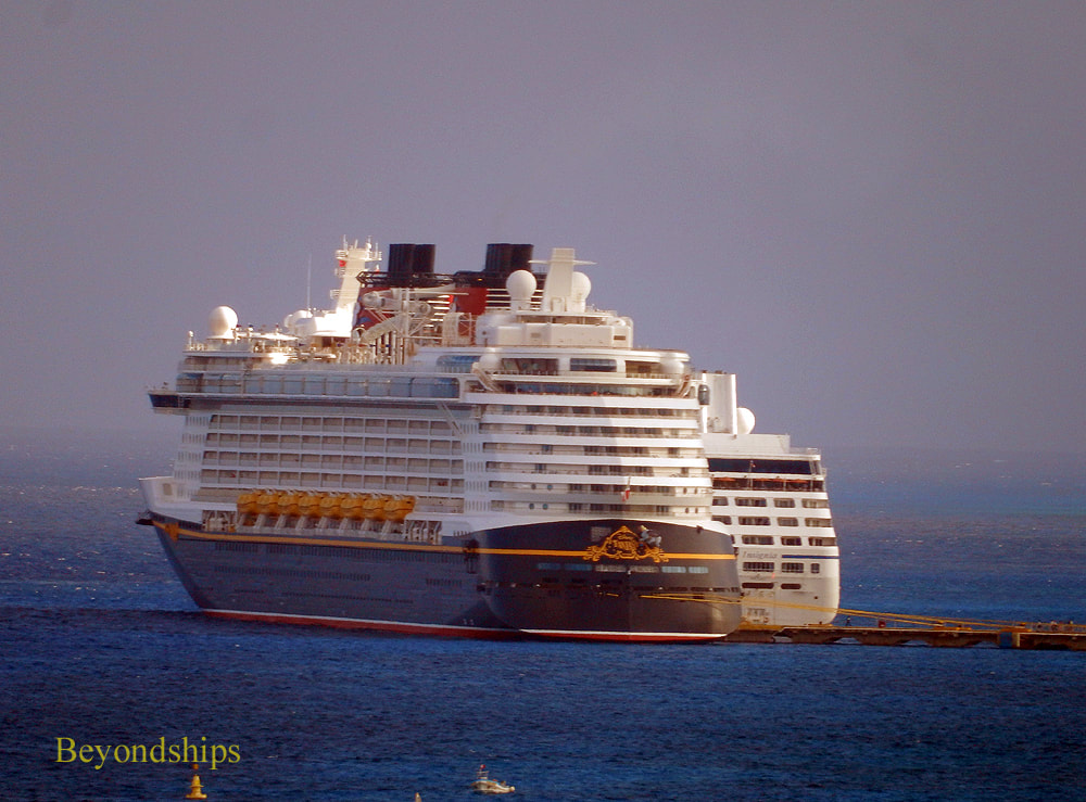 Disney Fantasy cruise ship with Insignia cruise ship